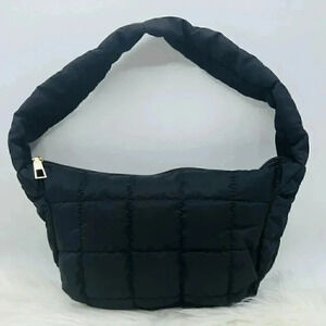 Elegant Black Quilted Shoulder Bag